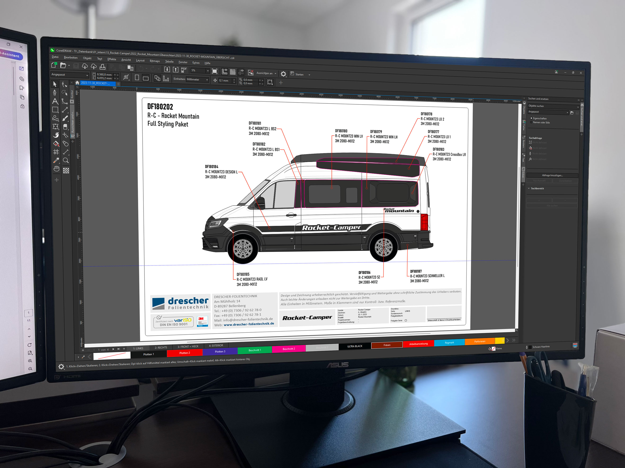 Unterstützung bei der grafischen Umsetzung- Drescher Folientechnik